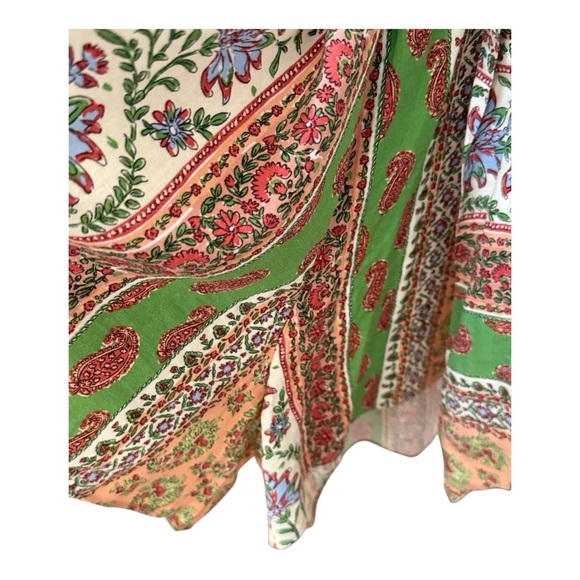 Zara Bohemian Belted Romper with Pink and Green Accents! XS - Picture 6 of 7